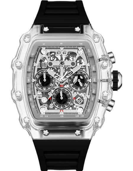 Buy Kenneth Scott Watches Online Men's Multi Function Ivory Dial